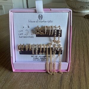 House of Harlow 1960 Gold Hoop Set of Ten